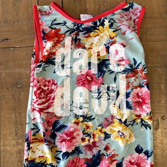Henry + Claire dare devil floral sleeveless handmade long romper - Picture 3 of 6